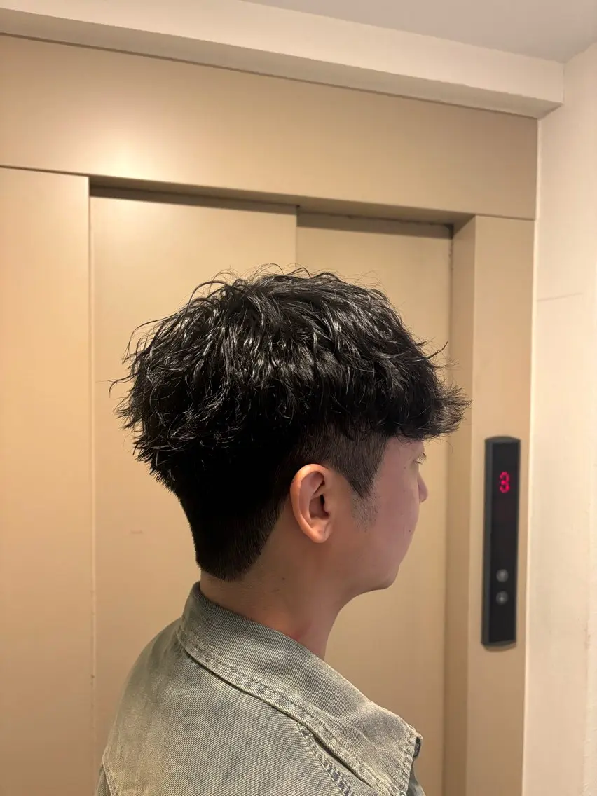 ショート パーマ メンズ カット パーマ 内山 綺琉のヘアスタイル