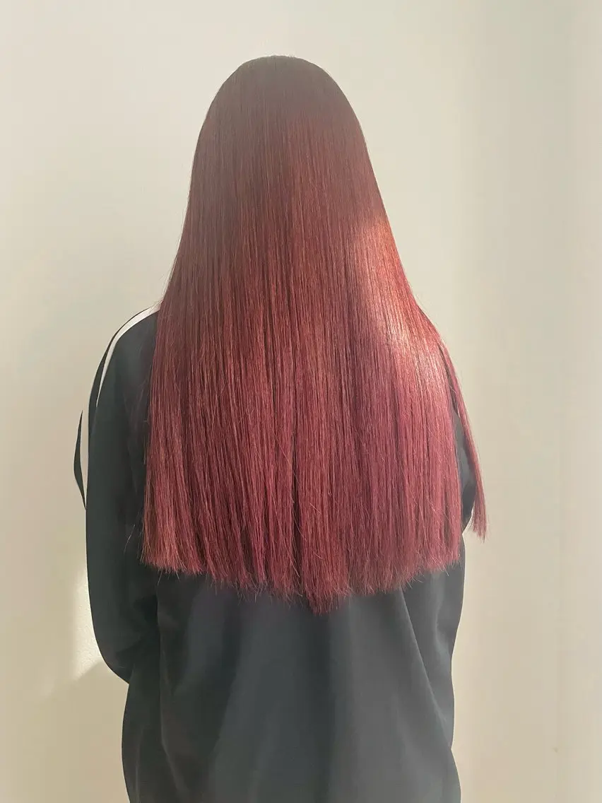 カラー ラベンダーカラー ラベンダーピンク ピンクカラー ヘアカラー 森木 遥香のヘアスタイル