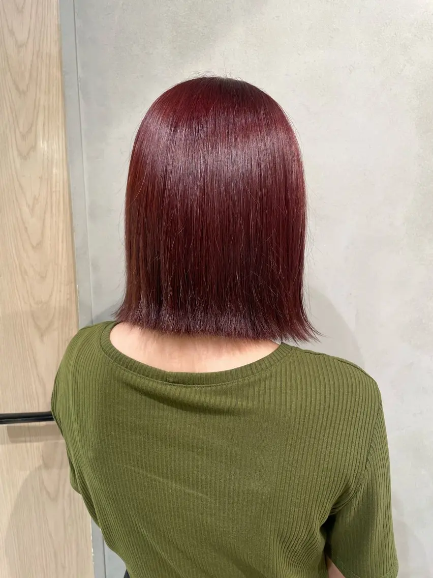 ショート hana🍑 ブリーチなしピンクのヘアスタイル