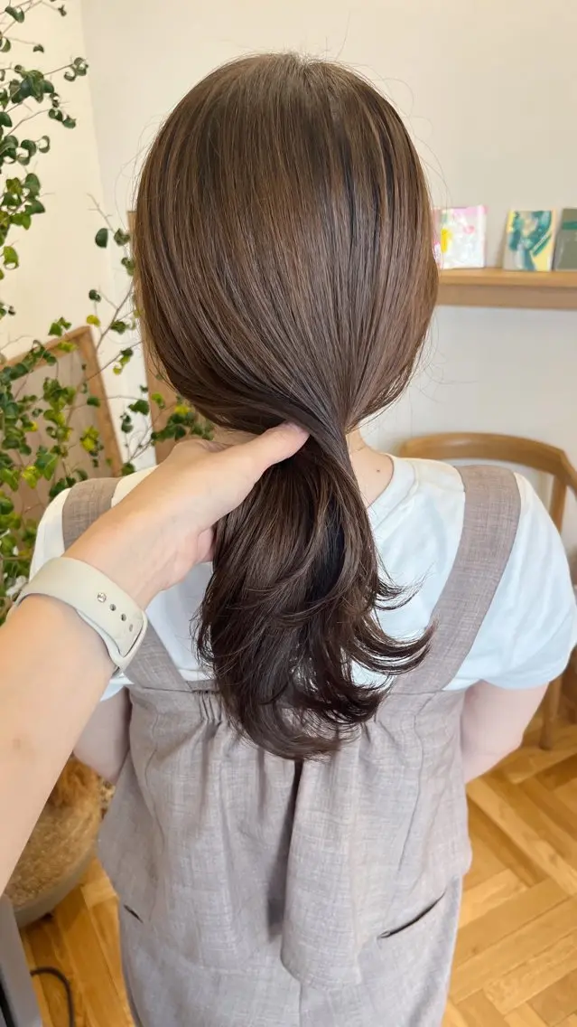 セミロング カラー ベージュカラー ブリーチ 透明感カラー ダブルカラー グレージュ カット ヘアカラー 西山 紗耶香🪽 透明感カラー/ボブのヘアスタイル