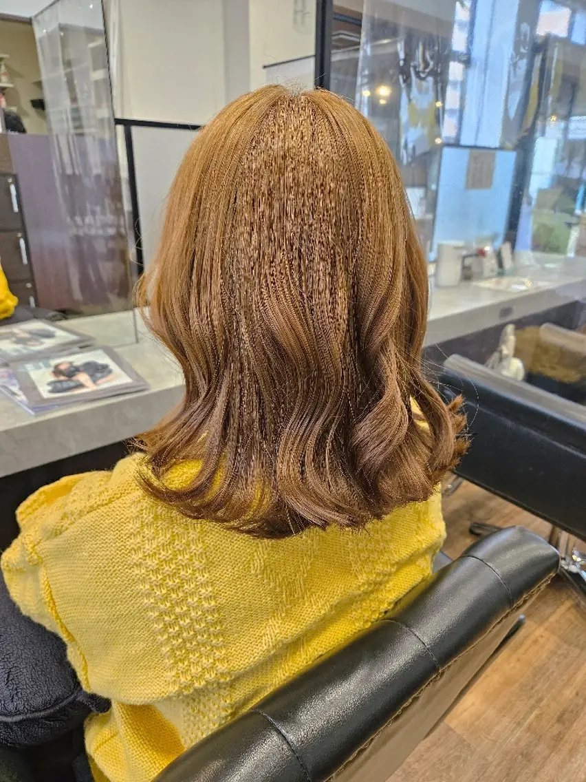 ミディアム カラー ヘアカラー トリートメント 関口 友菜のヘアスタイル