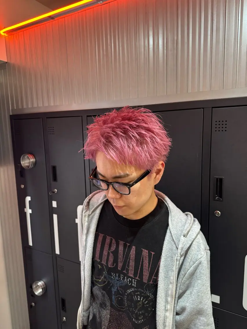 ショート カラー パーマ メンズ カット ヘアカラー 🔥漢髪特化メンズ マネージャーYUKIのヘアスタイル