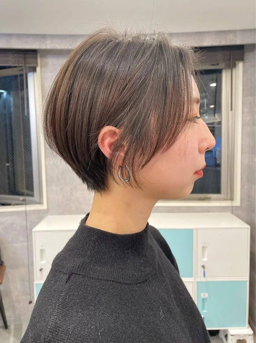 ショート 丸みショート ショートヘア ケアブリーチ🌟 ♢WATARU♢のヘアスタイル