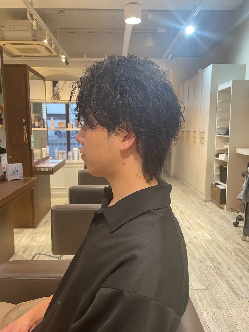 ショート メンズ メンズパーマ カット パーマ 【水素カラー/メンズ 】Lee布施/純平のヘアスタイル