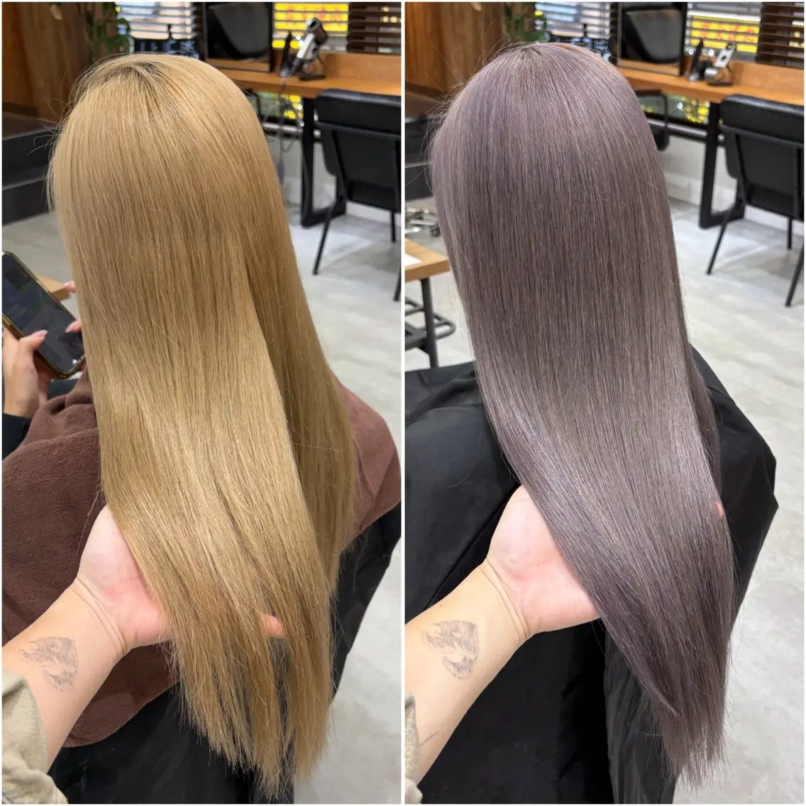 【ケア重視✨おすすめ】髪質改善inダブルカラー+補修トリートメント🌈 ¥14,900の写真