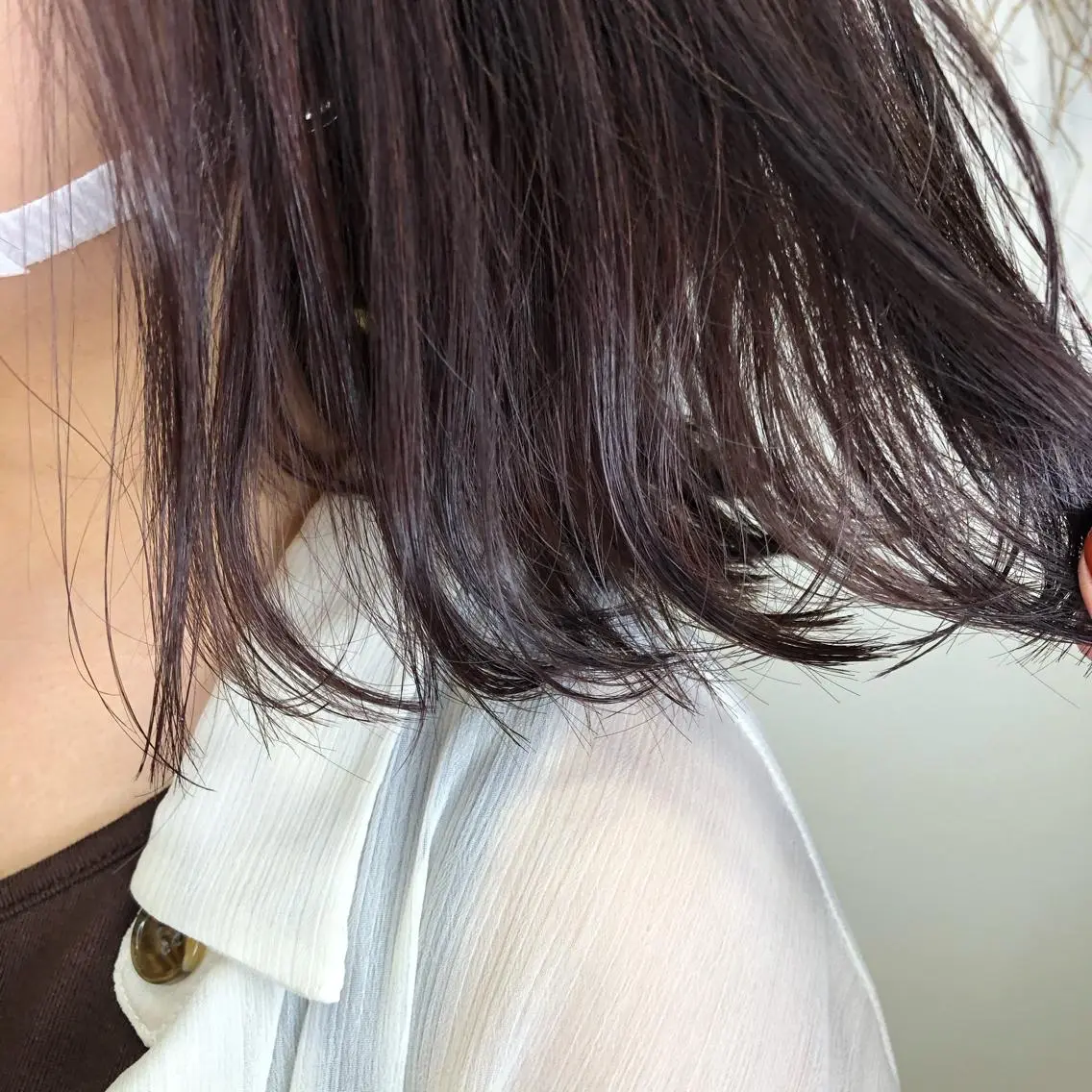 ミディアム カラー ラベンダーカラー カット ヘアカラー トリートメント 松佐 ゆかりのヘアスタイル