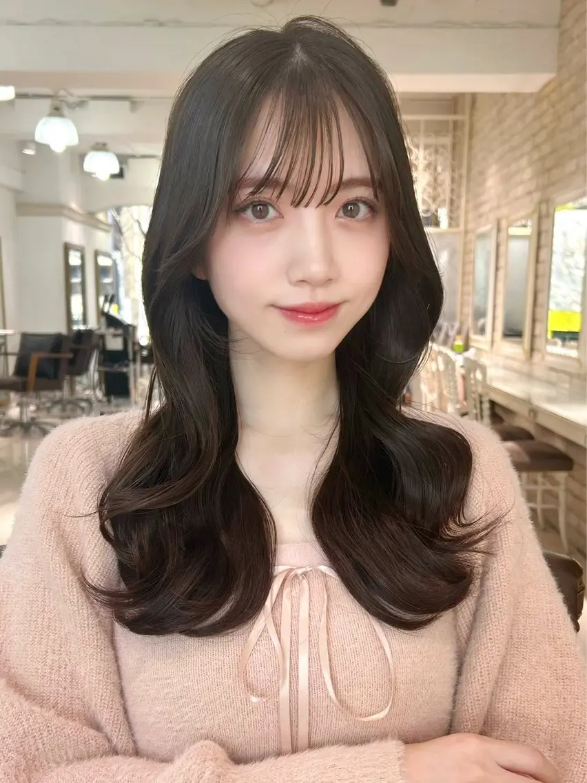 【リピーター人気No.1🌸】韓国くびれレイヤー×透明感ベージュカラー✨×髪質改善トリートメント付き🎀の写真