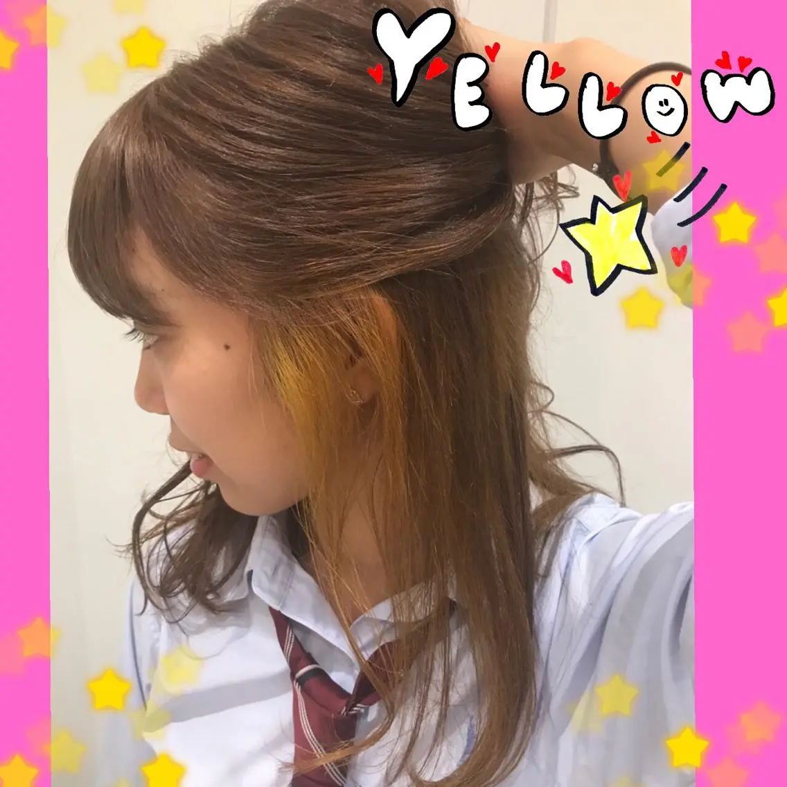カラー イエローカラー 新宿駅近♡個室 ♡関口三都季🌜のヘアスタイル