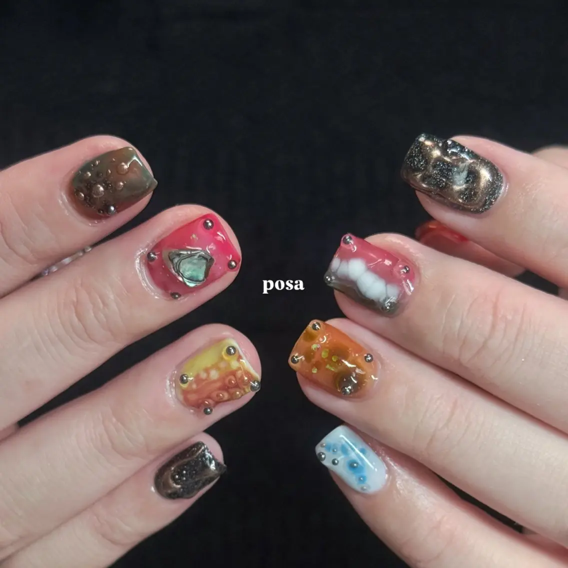 ネイル ニュアンスネイル シンプルネイル ハンドネイル posa nail モエミのネイルデザイン