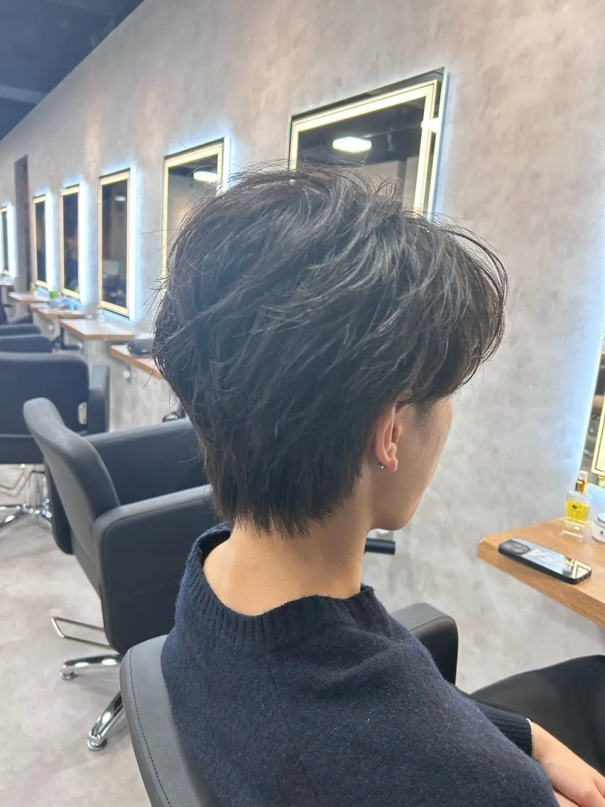 ショート カラー パーマ メンズ カット パーマ メンズ特化 👑YUTAのヘアスタイル
