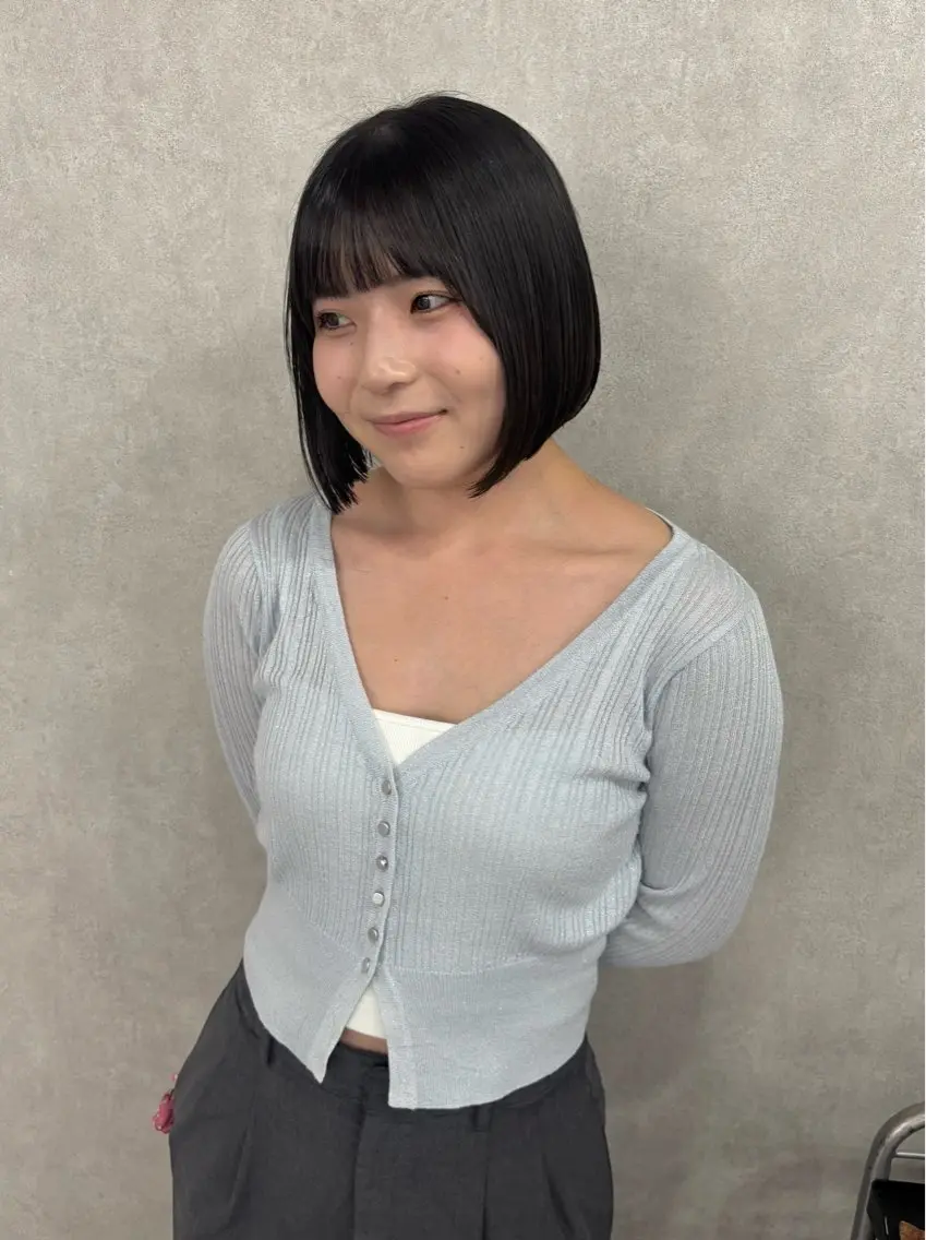 〈無料カットモデル募集中〉ボブカット+超音波トリートメント🫧の写真