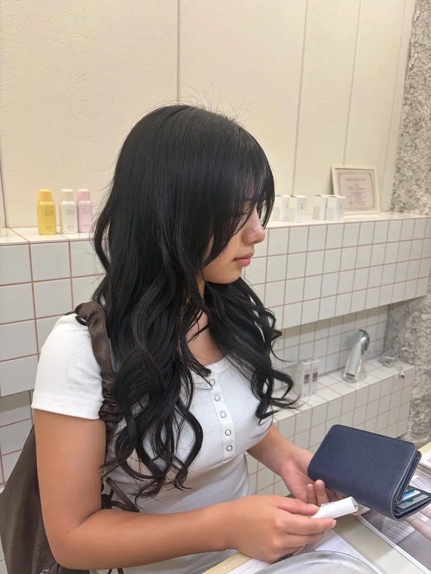 ロング カラー ヘアカラー トリートメント 透明感カラー/名古屋 /栄/木下奈々望のヘアスタイル