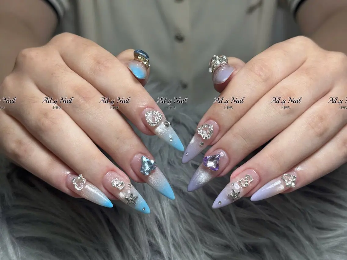 ネイル アートネイル ジェルネイル マグネットネイル ニュアンスネイル シンプルネイル ハンドネイル AiLy Nail 上野店のネイルデザイン