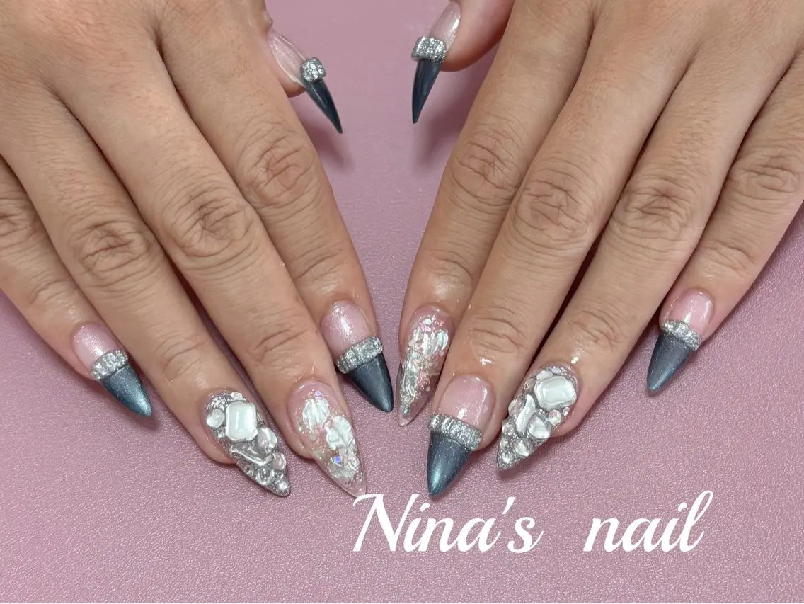 ネイル マグネットネイル ハンドネイル Nina's nailのネイルデザイン