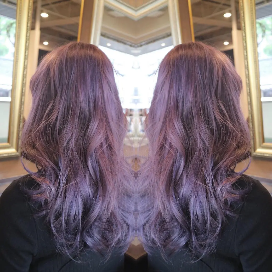 セミロング カラー ブリーチ ピンクカラー バイオレットカラー ヘアカラー JILBLAN京都 ショート/ハイライトのヘアスタイル