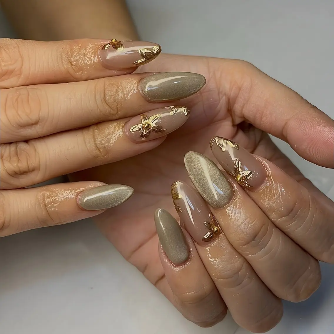 ネイル アートネイル フレンチネイル ジェルネイル 韓国ネイル ミラーネイル Rin Nail 新大久保店のネイルデザイン