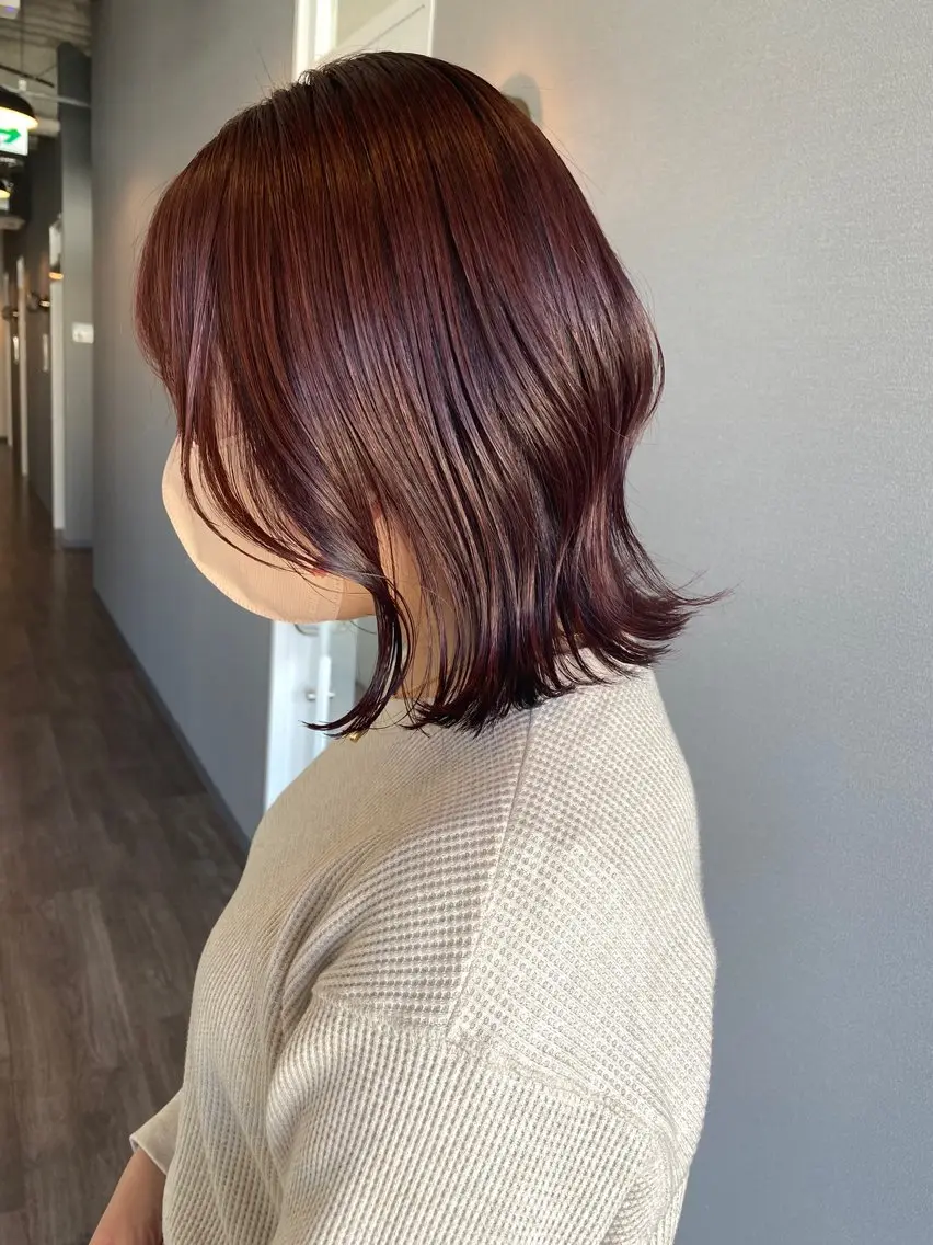 ミディアム カラー カット ヘアカラー トリートメント 似合わせカラーパーマ 🌿kitin米川のヘアスタイル