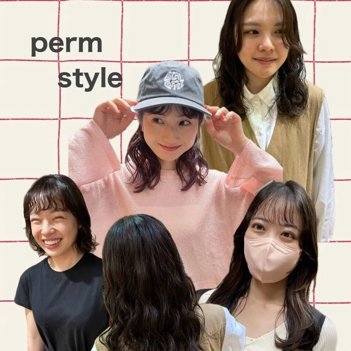 ミディアム ミディアムパーマ カット パーマ 大橋 芽衣のヘアスタイル