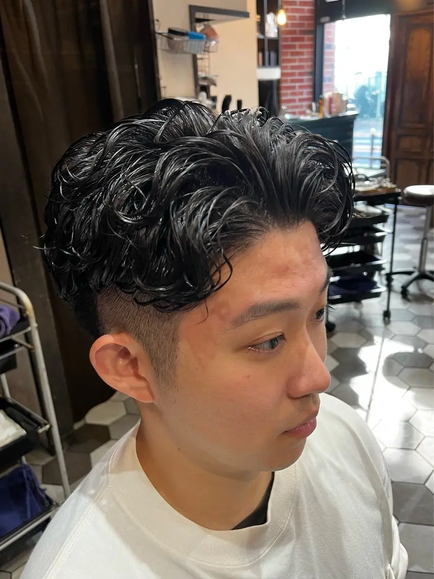 ショート パーマ メンズ パーマ 梅田/メンズ専門 /加地光尊のヘアスタイル