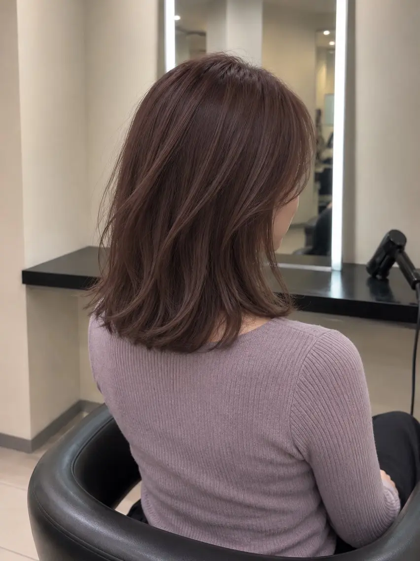 ミディアム カラー ブラウンカラー トリートメント 🌈ウルトワ水素 髪質改善naru🌈のヘアスタイル