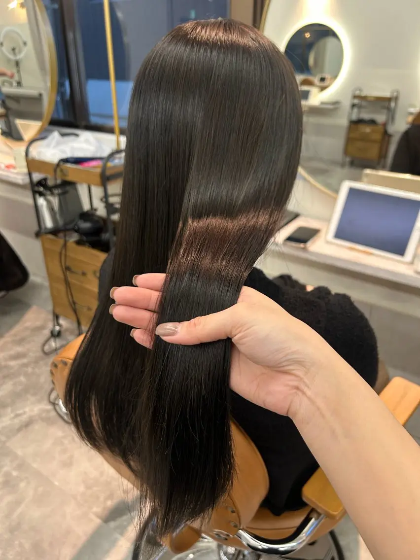 ロング カット 縮毛矯正 rame香椎店 /日菜のヘアスタイル
