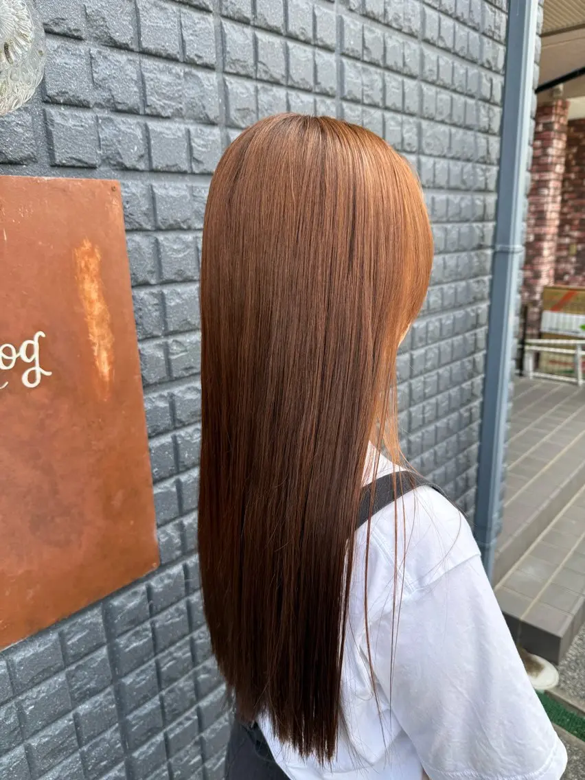 ロング カラー ベージュカラー ブラウンカラー 田中 叶夢のヘアスタイル