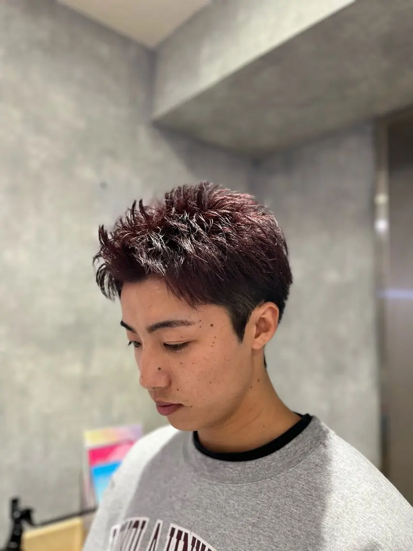 ショート カラー メンズ 筋肉美容師 TETSUのヘアスタイル
