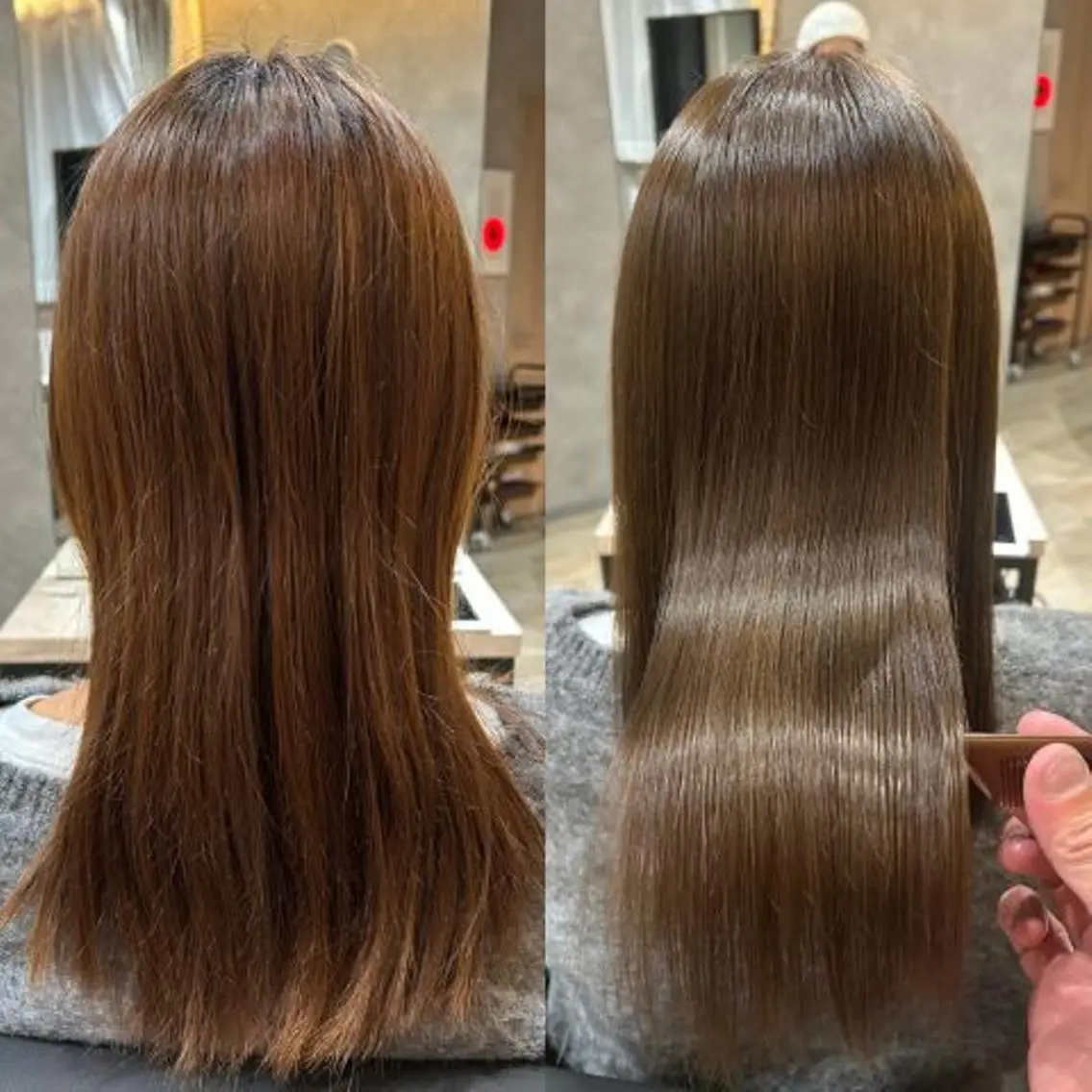 ロング カラー 髪質改善 ロング カット ヘアカラー トリートメント さく/髪質改善× 縮毛矯正/町田のヘアスタイル