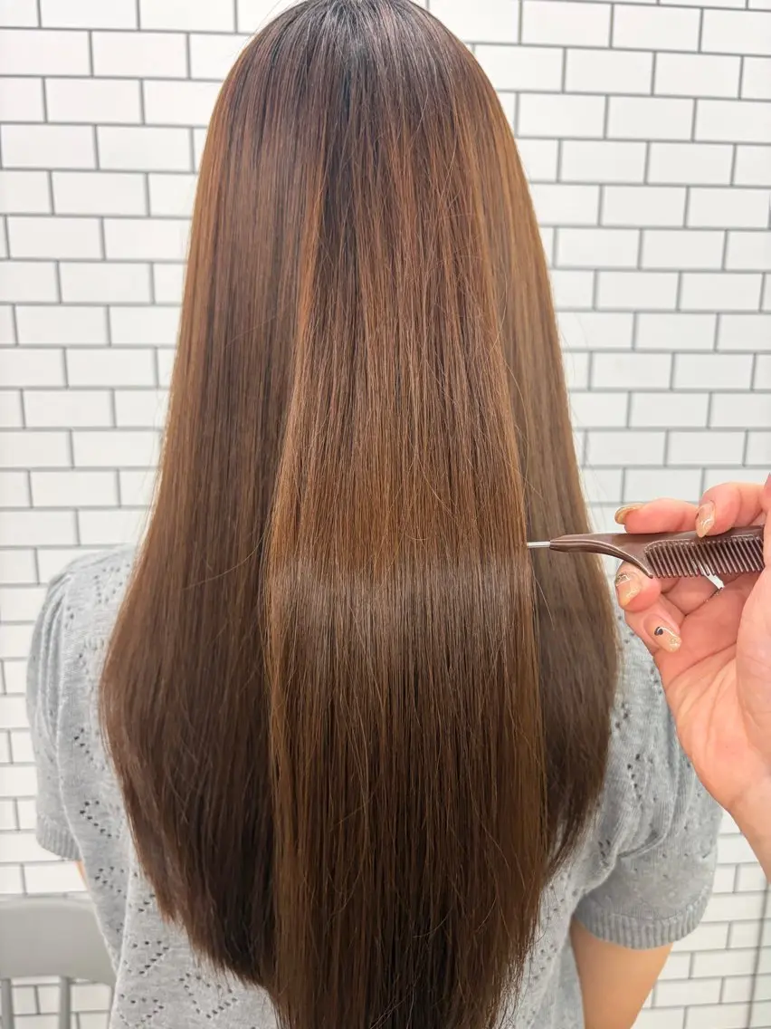 ロング カラー 髪質改善 縮毛矯正 トリートメント カット ヘアカラー トリートメント 大人可愛い/髪質改善 /Misakoのヘアスタイル