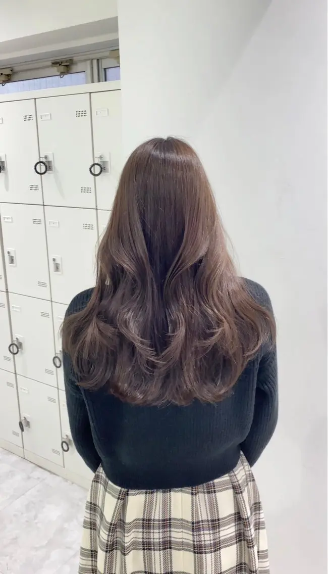ロング 縮毛/ダブルカラー 🦋ベージュヘア🦋のヘアスタイル