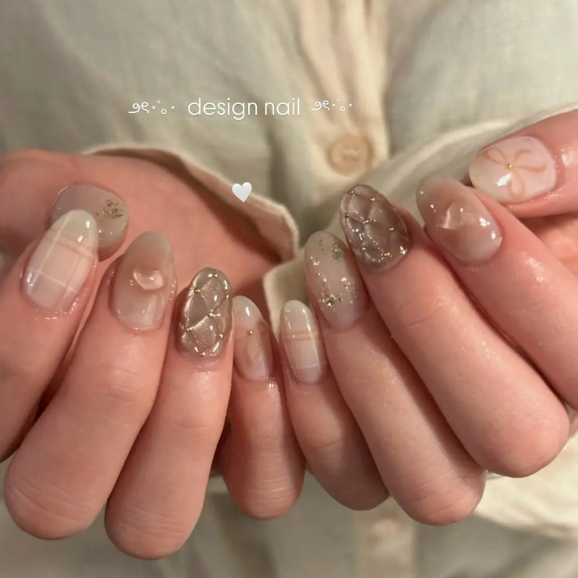 ネイル 持ち込み ハンドネイル Rich+nail 🫧仙台🫧のネイルデザイン