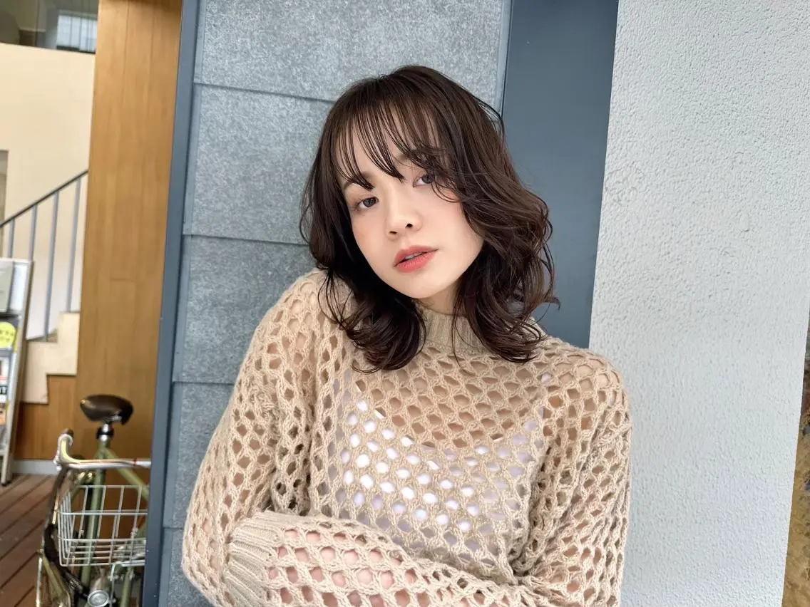 ミディアム Rubikなかもず タケウチのヘアスタイル