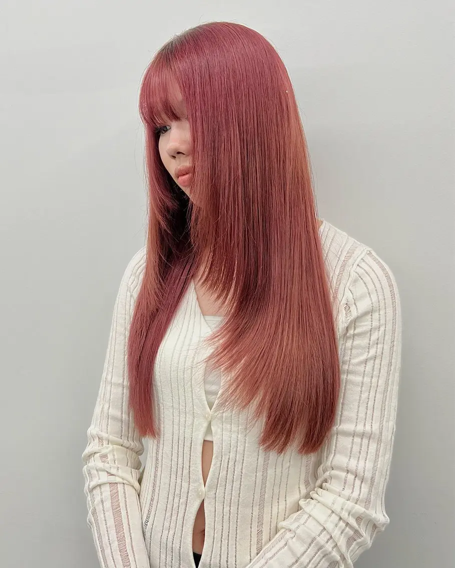 ロング カラー カット ヘアカラー トリートメント 赤みゼロ/透明感 カラー🌿KANTAのヘアスタイル