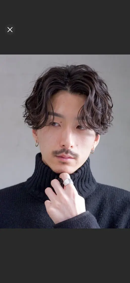 ショート カラー パーマ メンズ センターパート メンズパーマ カット パーマ fifth /波巻き /シャドウ/Kotaのヘアスタイル