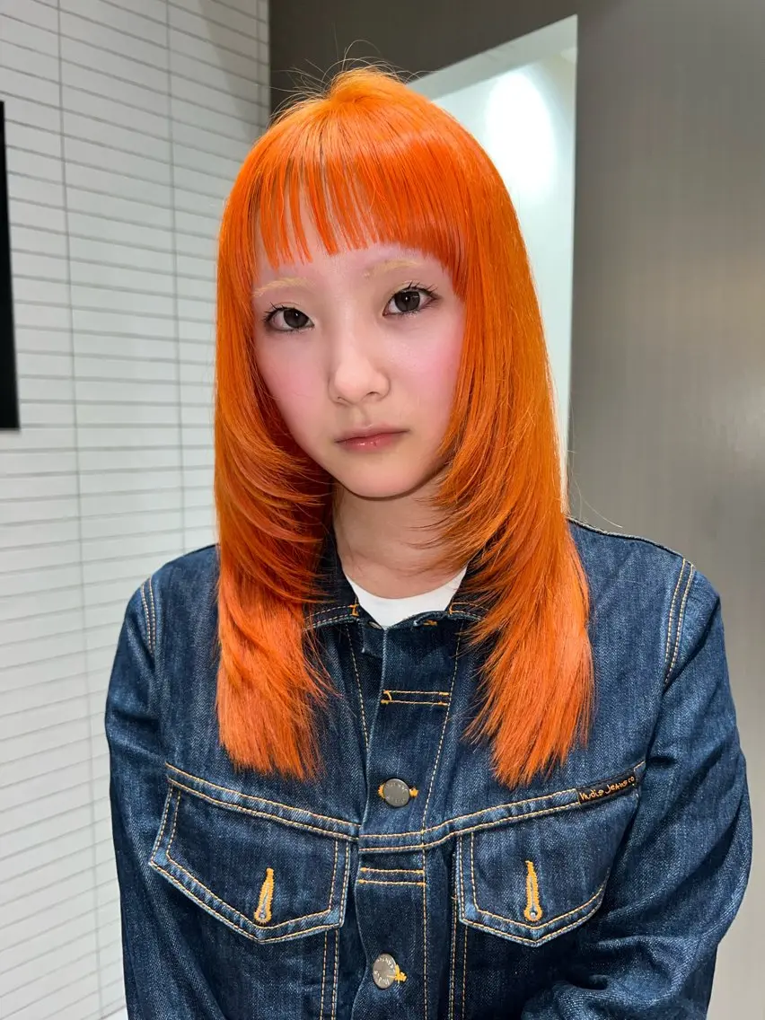 ミディアム ヘアカラー トリートメント 福岡天神/さや 当日予約空きありのヘアスタイル