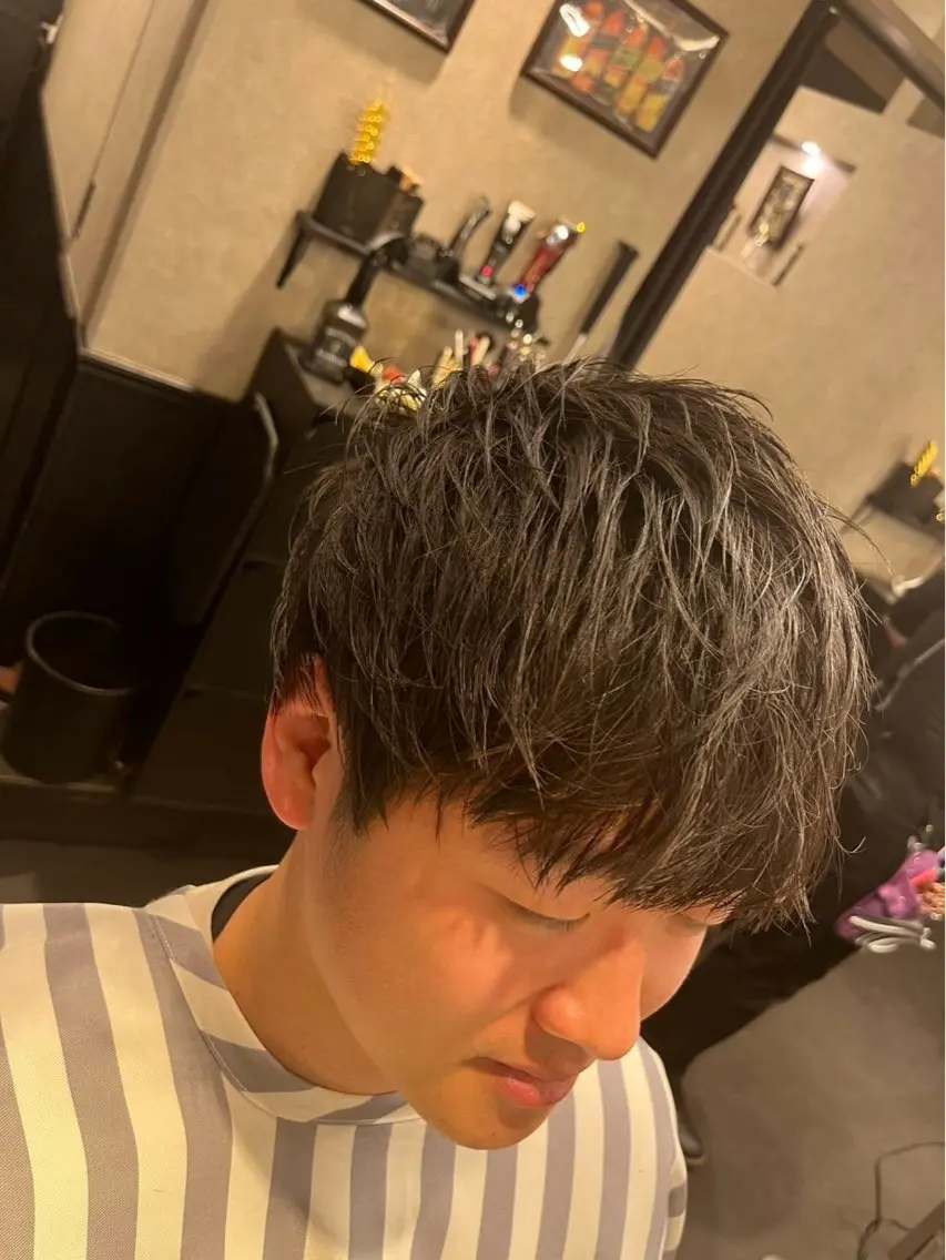 ミディアム メンズカット ひでよしのヘアスタイル