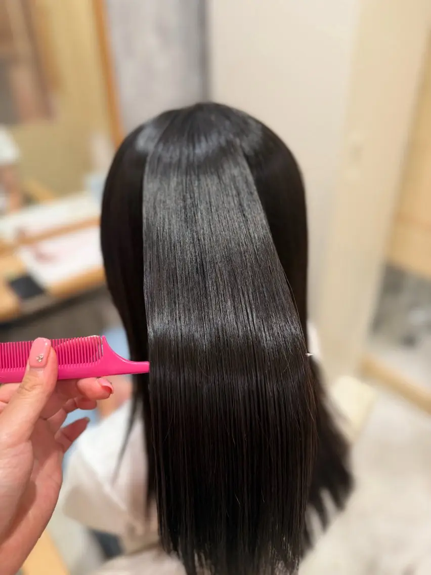 ロング カット 縮毛矯正 トリートメント KANAMI/透明感 カラー/髪質改善💫のヘアスタイル