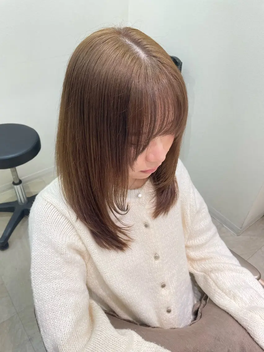 【平日限定】ブリーチなしでも透明感✨カット＋カラー＋トリートメント‼️の写真