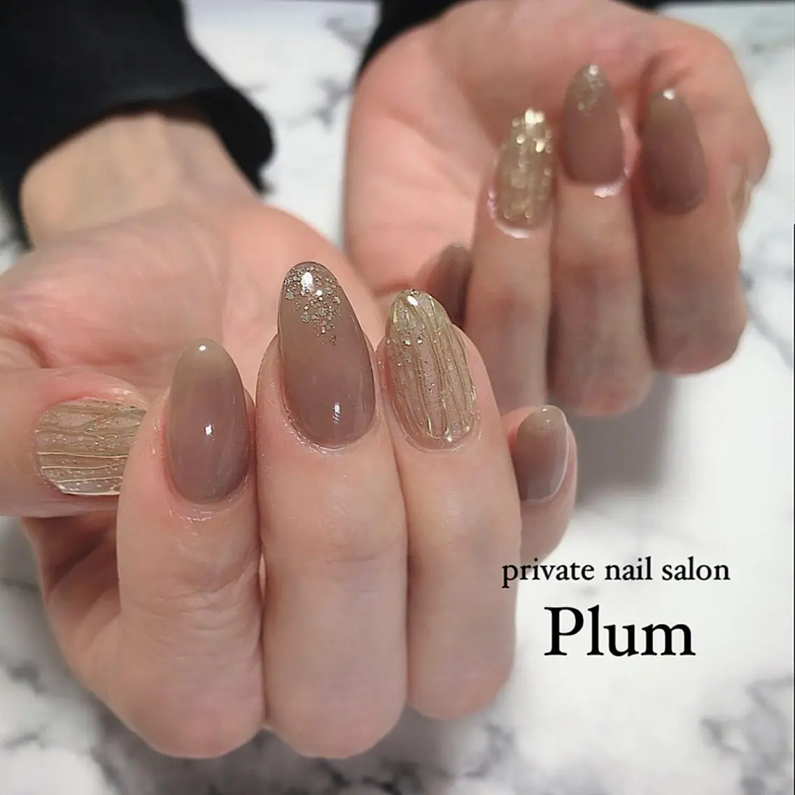 ネイル ニュアンスネイル オフィスネイル Plum nailのネイルデザイン