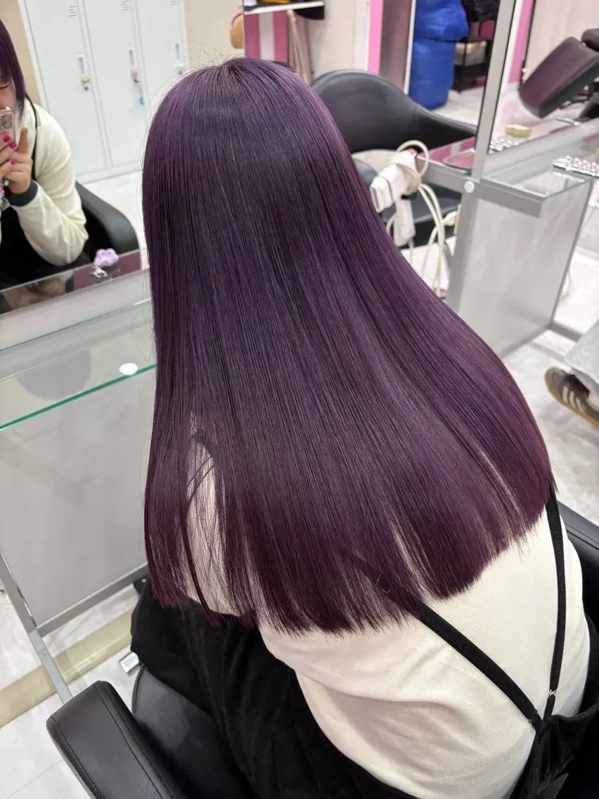 ロング カラー ブリーチ⏳艶カラー Natsukiのヘアスタイル