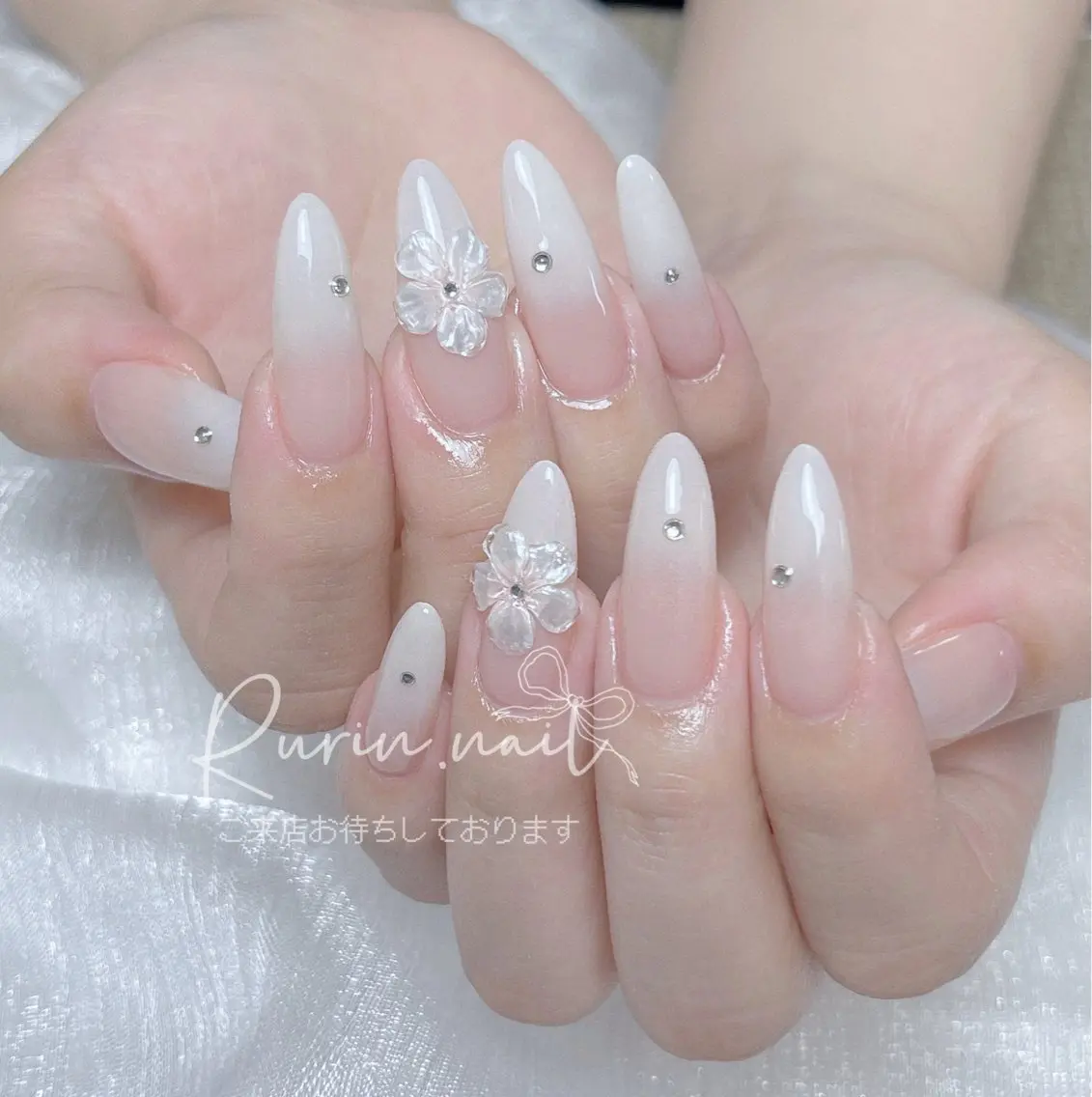 ネイル 長さ出し ハンドネイル ルリン サロン💅のネイルデザイン