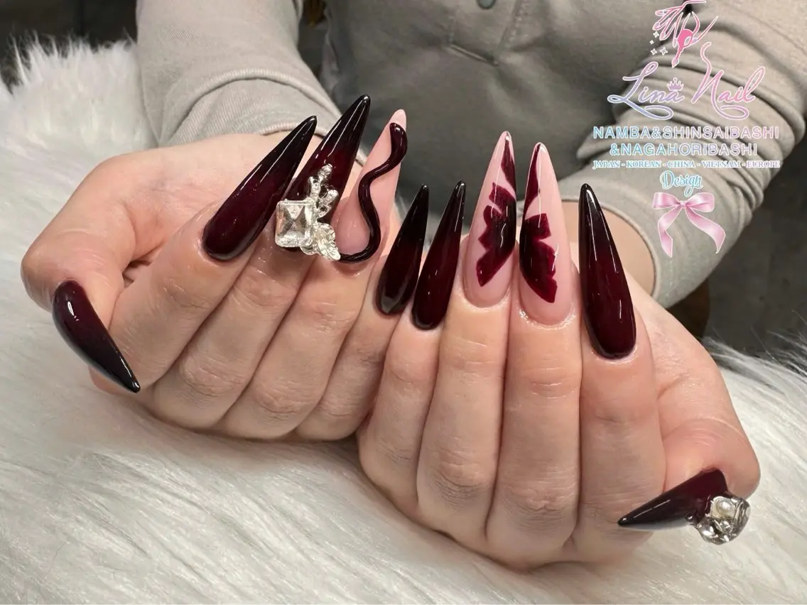ネイル チークネイル 桜ネイル フラッシュネイル フットネイル ジェルネイル ハンドネイル リナネイル アメ村心斎橋店のネイルデザイン