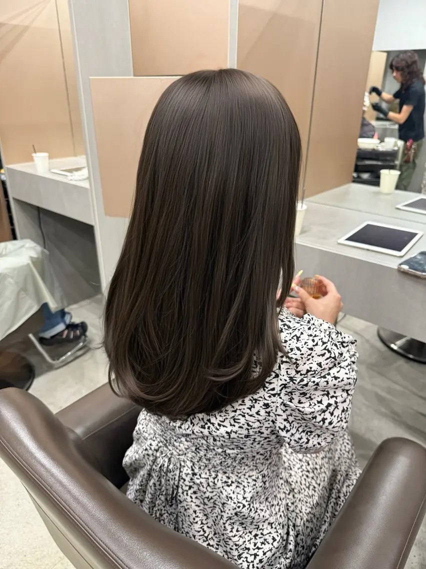 ロング カラー カット ヘアカラー トリートメント 表参道🌿赤み消し カラー/チナツのヘアスタイル