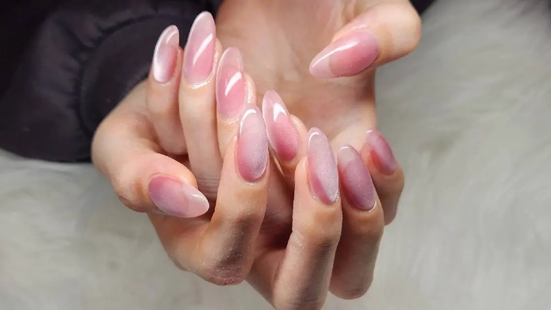 ネイル マグネットネイル ピンク 春ネイル T's nailのネイルデザイン