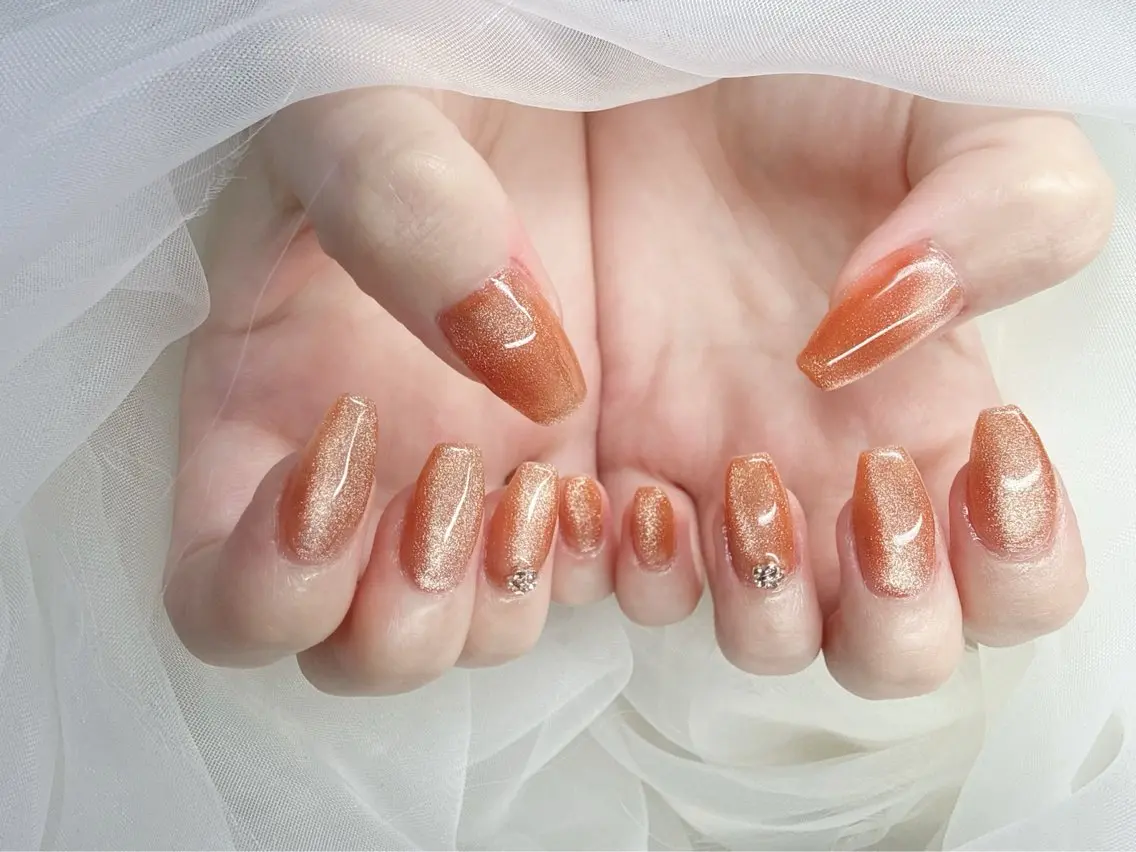 ネイル ジェルネイル 韓国ネイル マグネットネイル パラジェル ストーンネイル NailSalon✨ Écrinエクランのネイルデザイン