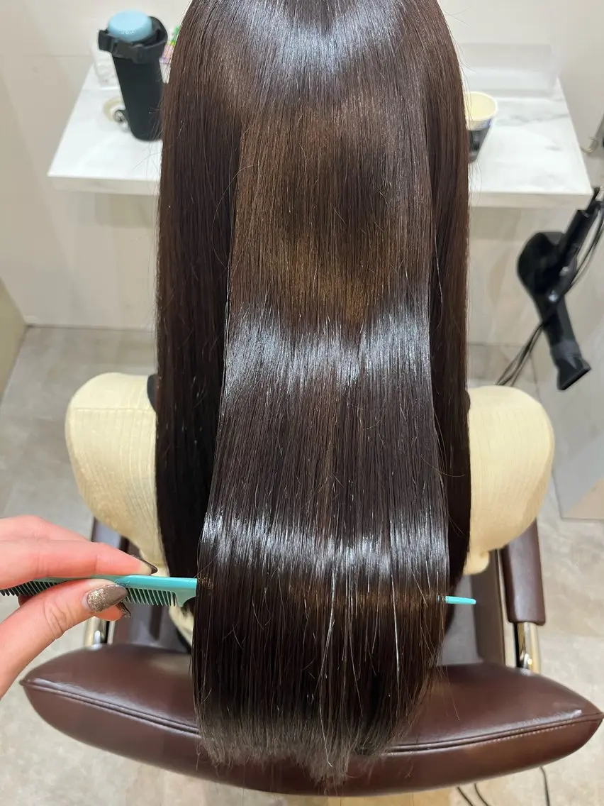 ロング カラー カット ヘアカラー トリートメント 【髪質改善 艶髪】 布川 莉穂のヘアスタイル