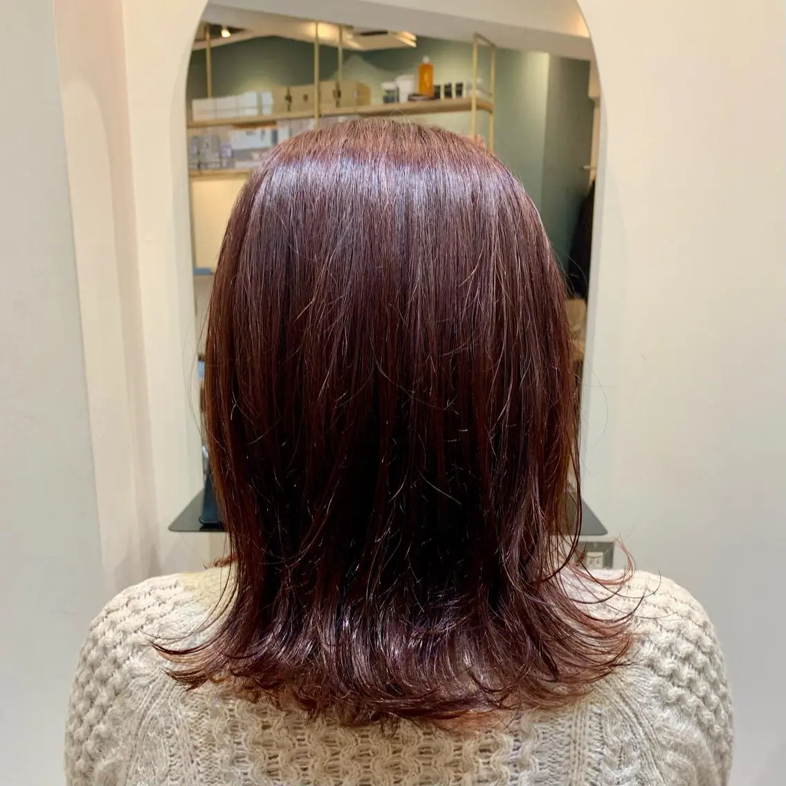 ミディアム カラー ヘアアレンジ REONA🪽✨薬院 レイヤーカット🫧のヘアスタイル