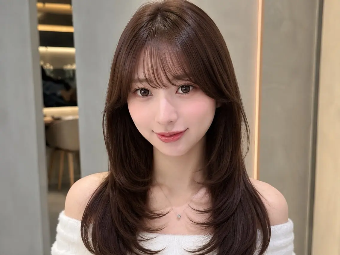セミロング カラー 🦋韓国風レイヤー/ 艶髪矯正🦋凛太郎のヘアスタイル