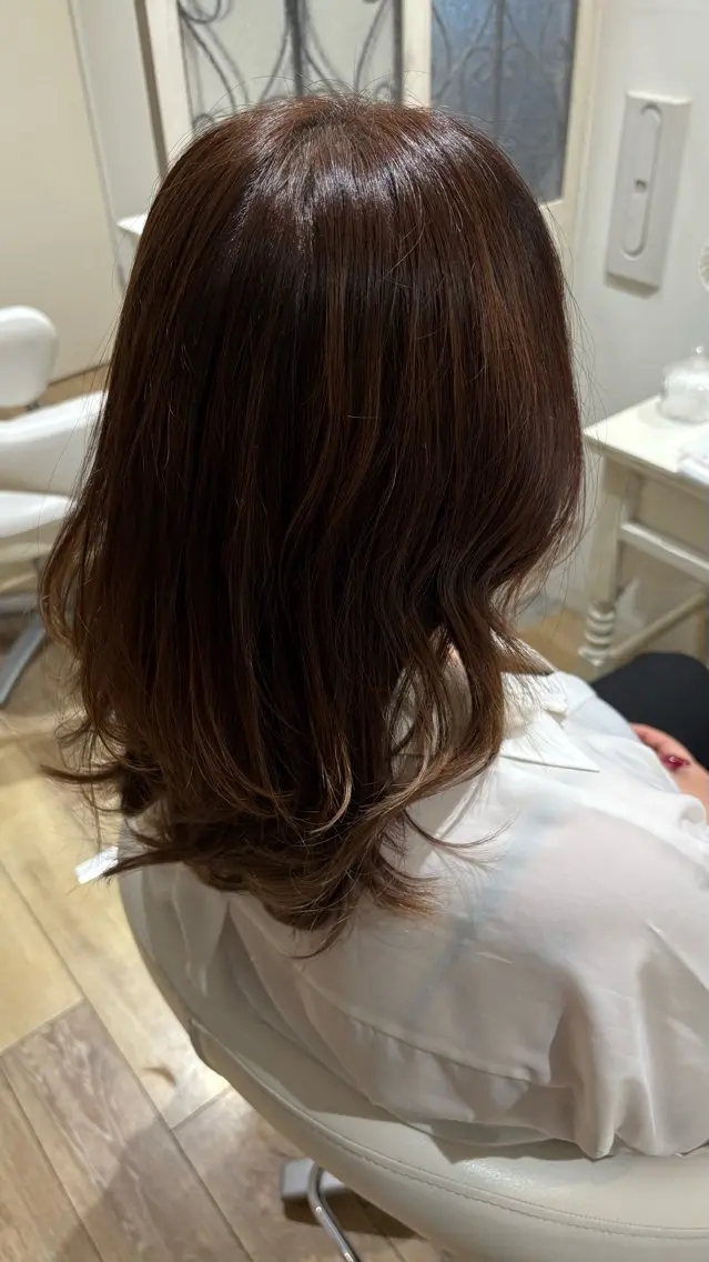 ロング カラー カット トリートメント 似合わせ 顔周りYUUGAのヘアスタイル