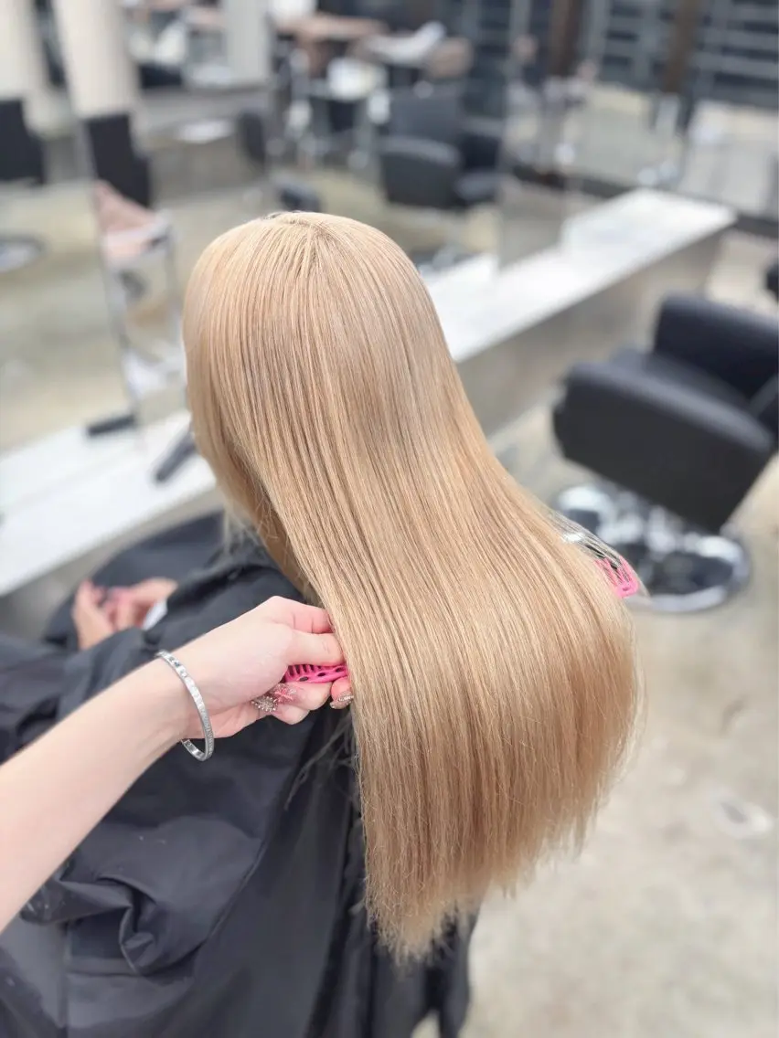 【ブリーチありダブルカラー】🎀リタッチ+カラーはこちらのメニューです🎀の写真